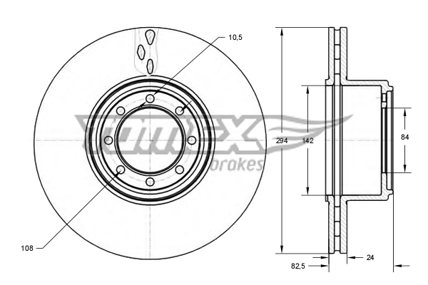 Tarcza hamulcowa TOMEX BRAKES TX 73-42