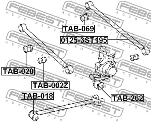 Tuleja wahacza FEBEST TAB-020