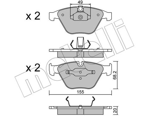 Klocki hamulcowe METELLI 22-0558-0