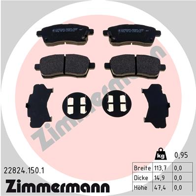 Klocki hamulcowe ZIMMERMANN 22824.150.1