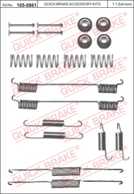 Zestaw dodatków do szczęk hamulcowych QUICK BRAKE 105-0861