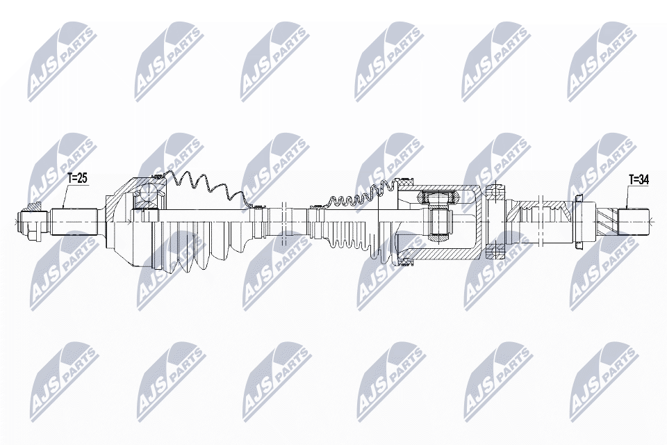 Wał napędowy NTY NPW-FR-127