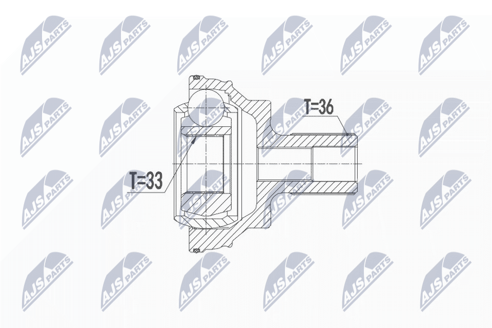 Zestaw przegubu, wał napędowy NTY NPZ-VW-047