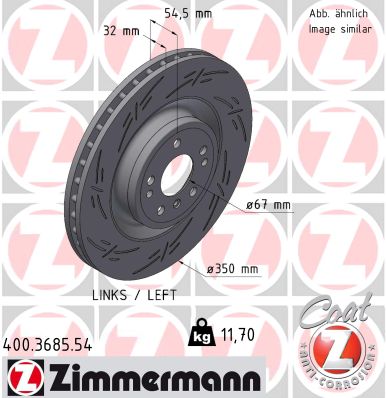 Tarcza hamulcowa ZIMMERMANN 400.3685.54