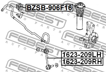 Guma stabilizatora FEBEST BZSB-906F16
