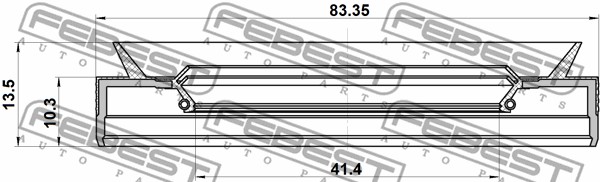 Pierścień uszczelniający półosi FEBEST 95PEY-43831014L