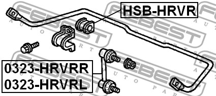 Guma stabilizatora FEBEST HSB-HRVR