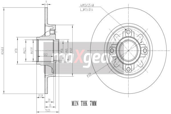 Tarcza hamulcowa MAXGEAR 19-1969