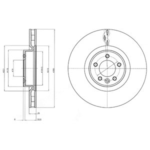 Tarcza hamulcowa DELPHI BG9079C