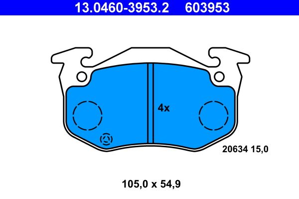 Klocki hamulcowe ATE 13.0460-3953.2