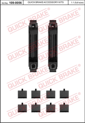 Zestaw akcesoriów montażowych  klocków hamulcowych QUICK BRAKE 109-0056