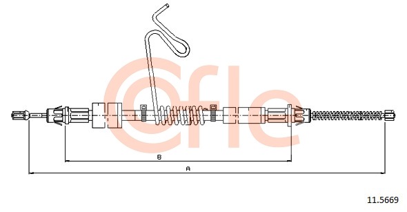 Linka hamulca ręcznego COFLE 92.11.5669