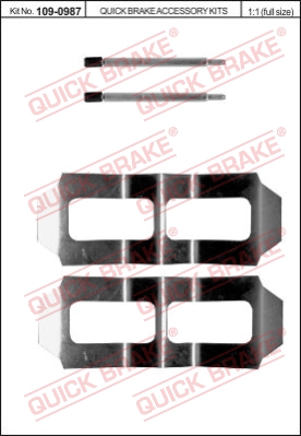 Zestaw akcesoriów montażowych  klocków hamulcowych QUICK BRAKE 109-0987