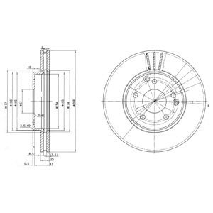 Tarcza hamulcowa DELPHI BG3240C