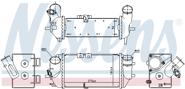 Chłodnica powietrza doładowującego NISSENS 961488