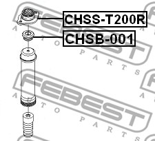 Poduszka amortyzatora FEBEST CHSS-T200R