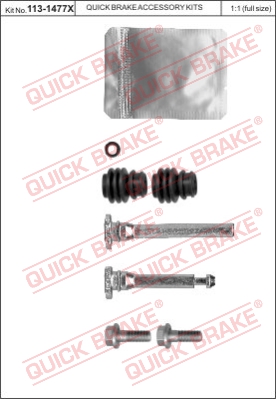 Zestaw tulei prowadzących zacisk hamulca QUICK BRAKE 113-1477X