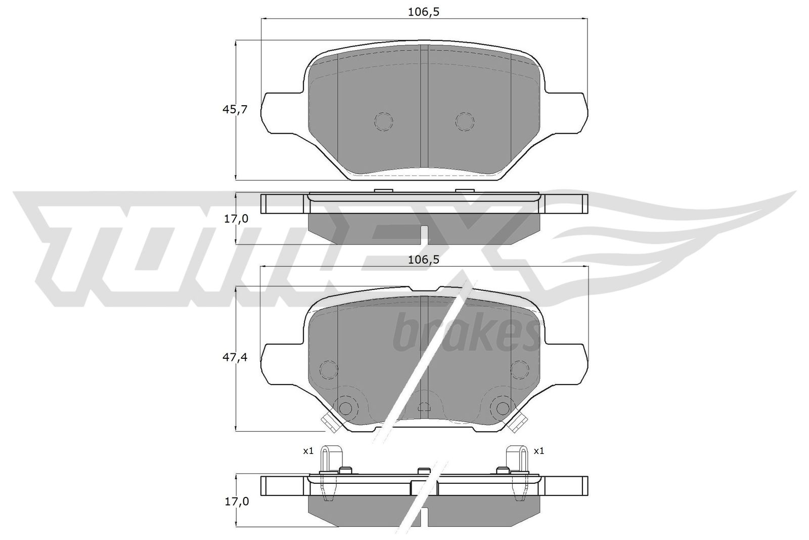 Klocki hamulcowe TOMEX BRAKES TX 19-80