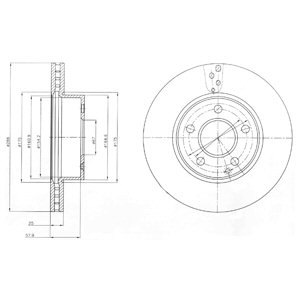 Tarcza hamulcowa DELPHI BG4227C