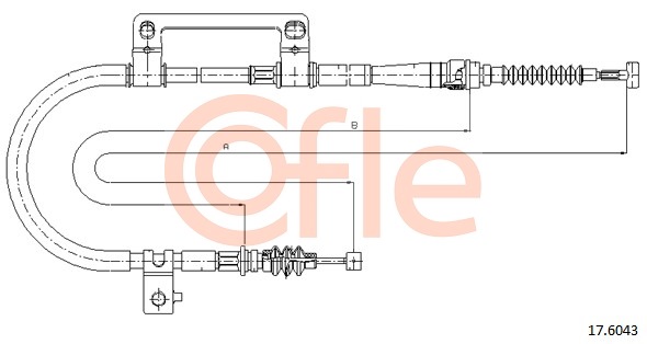 Linka hamulca ręcznego COFLE 92.17.6043
