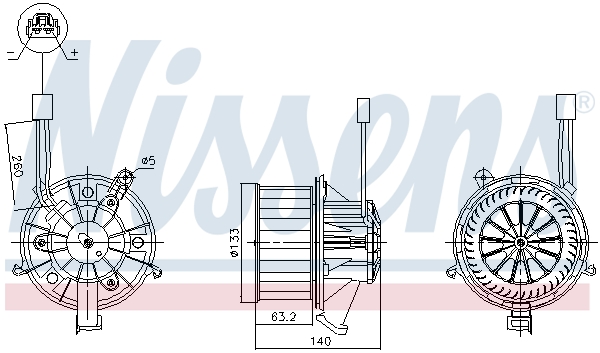 Wentylator wewnętrzny NISSENS 87612