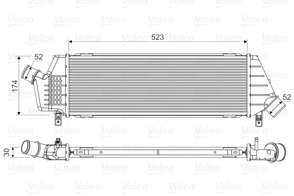 Chłodnica powietrza intercooler VALEO 818354