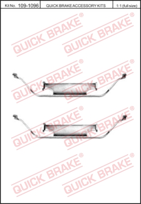 Zestaw akcesoriów montażowych  klocków hamulcowych QUICK BRAKE 109-1096
