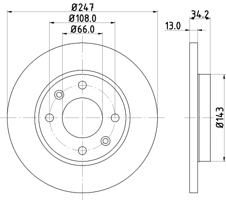 Tarcza hamulcowa HELLA 8DD 355 106-191