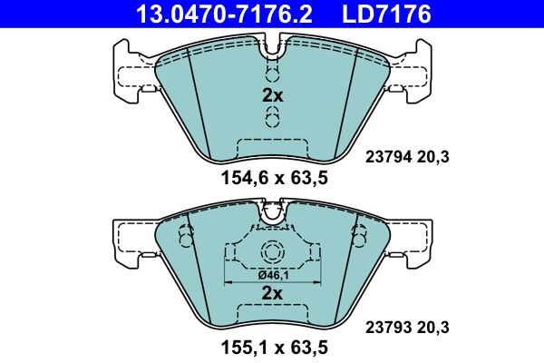 Klocki hamulcowe ATE 13.0470-7176.2