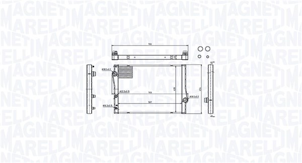 Chłodnica, układ chłodzenia silnika MAGNETI MARELLI 350213214700
