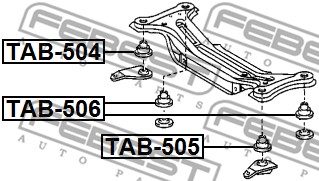 Łożyskowanie  korpusu osi FEBEST TAB-505