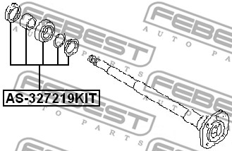 Łożysko podpory wału FEBEST AS-327219KIT