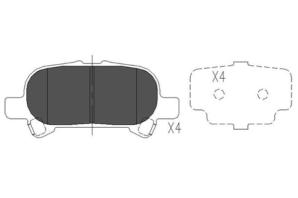 Klocki hamulcowe KAVO PARTS KBP-9119