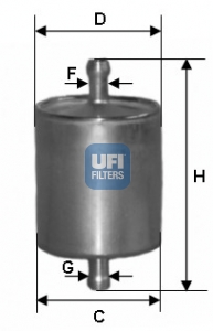 Filtr paliwa UFI 31.760.00