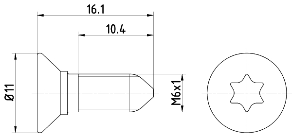 Śruba tarczy hamulcowej TEXTAR TPM0008