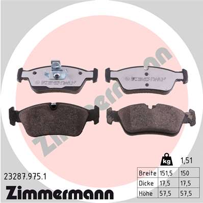 Klocki hamulcowe ZIMMERMANN 23287.975.1