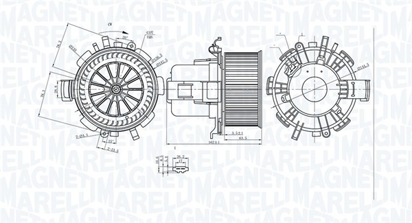 Wentylator wnętrza MAGNETI MARELLI 069412315010