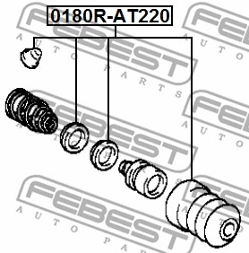 Zestaw naprawczy pompy sprzęgła FEBEST 0180R-AT220