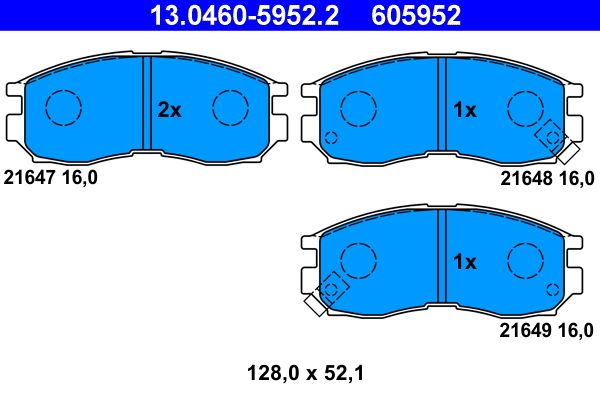 Klocki hamulcowe ATE 13.0460-5952.2