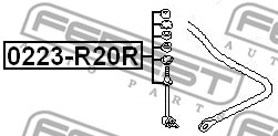 Łącznik stabilizatora FEBEST 0223-R20R