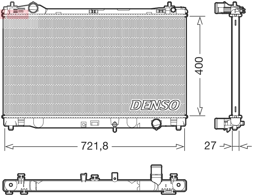 Chłodnica, układ chłodzenia silnika DENSO DRM51021