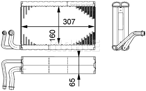 Parownik klimatyzacji MAHLE AE 68 000P