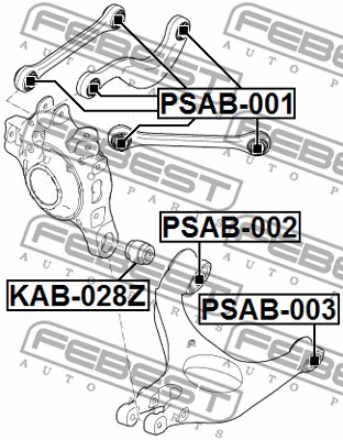 Tuleja wahacza FEBEST PSAB-003