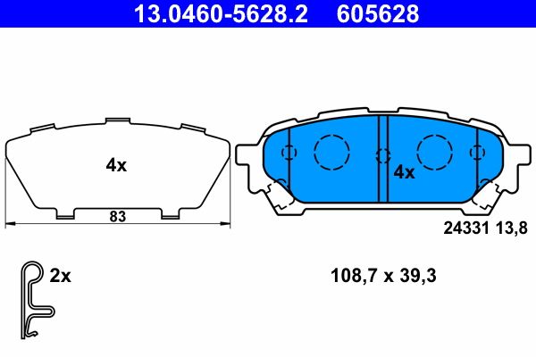 Klocki hamulcowe ATE 13.0460-5628.2