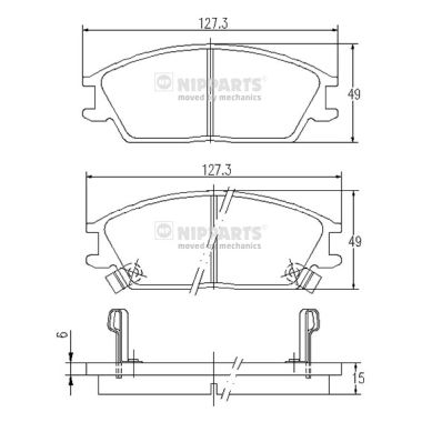 Klocki hamulcowe NIPPARTS J3600539