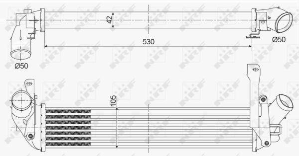 Chłodnica powietrza intercooler NRF 30353