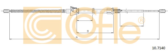Linka hamulca ręcznego COFLE 10.7140