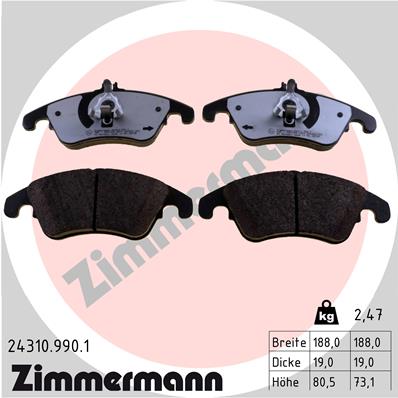 Klocki hamulcowe ZIMMERMANN 24310.990.1