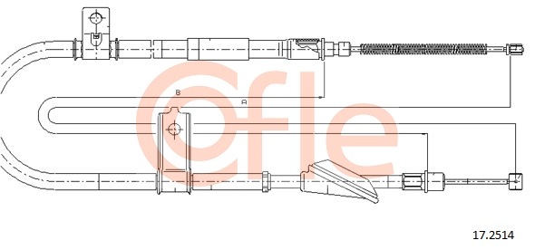 Linka hamulca ręcznego COFLE 92.17.2514