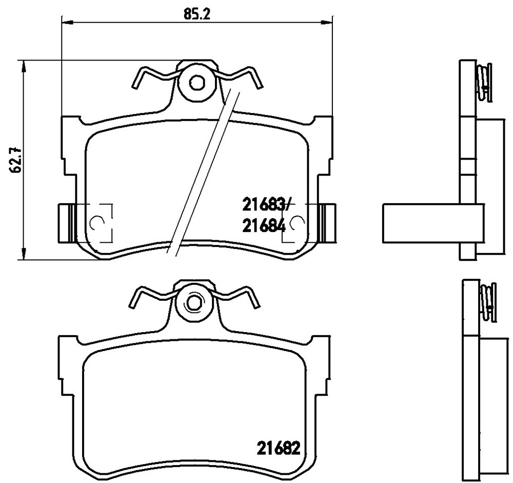 Klocki hamulcowe BREMBO P 28 027